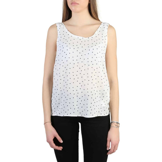 Armani Jeans Tops Armani Jeans,C5022_ZB_1,Category-Clothing,Clothing,Gender-Women,Spring/Summer,Subcategory-TopsandT-Shirts,Tops,Tops & T-Shirts - Women - Clothing,Viscose,White,Women,women >Bags,women>accessorries