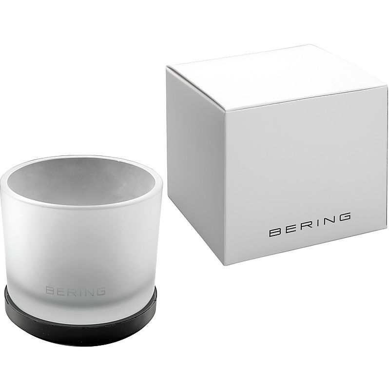 BERING watch packaging with box and frosted container for BERING MOD. 10X31-ANNIVERSARY2 model on display