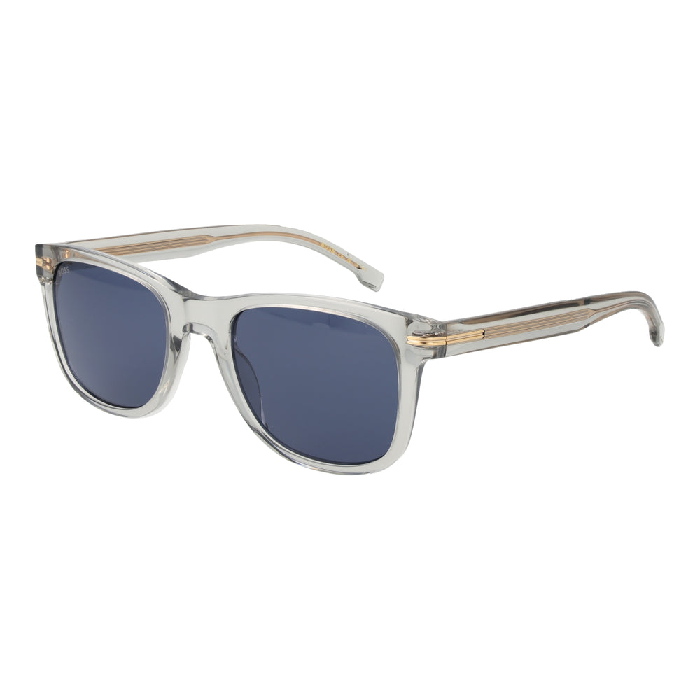 BOSS MOD. BOSS 1508_S 52KB7KU gent sunglasses with clear frames and blue lenses.