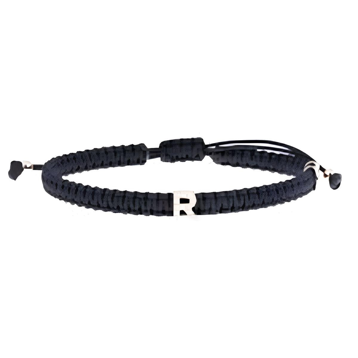 BRACCIALI CONCORDIA MOD. AC22-R woven bracelet with "R" detail on white background