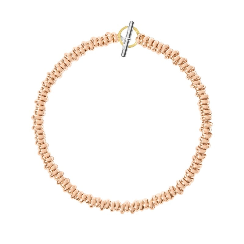 BRACCIALI DODO MOD. DBB9103RONDER9R9AM gold beaded bracelet with clasp