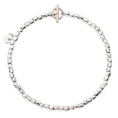 BRACCIALI DODO MOD. DBC0002GRANXGAGMXXXL elegant bracelet with silver beads and toggle clasp