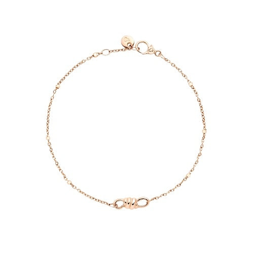 BRACCIALI DODO MOD. DBC3006KNOTS0009RXXL rose gold bracelet with elegant knot design on white background