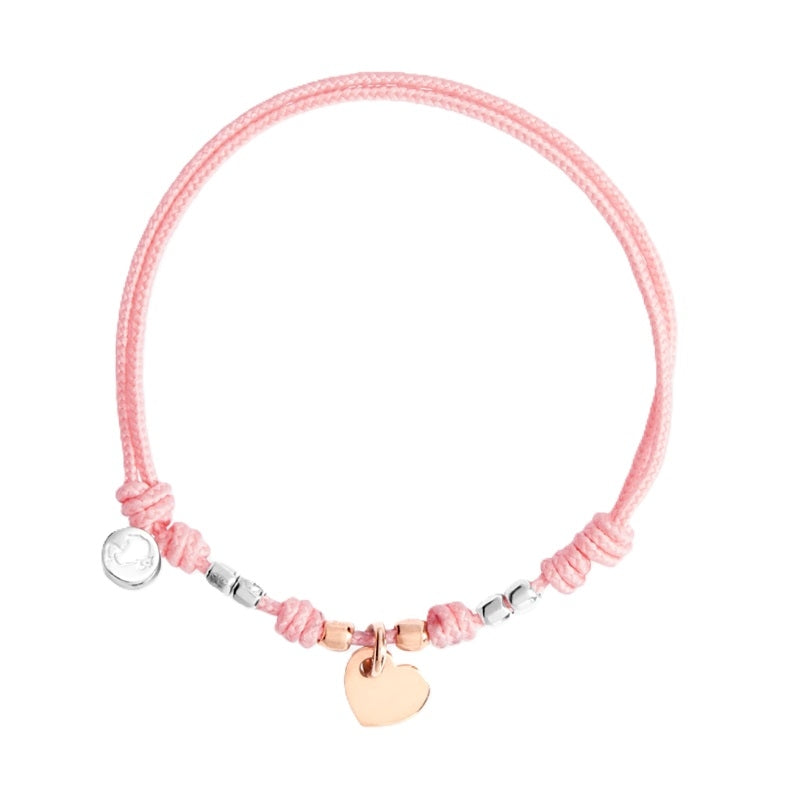 BRACCIALI DODO MOD. DBC4008PADHERS09A pink bracelet with heart charm