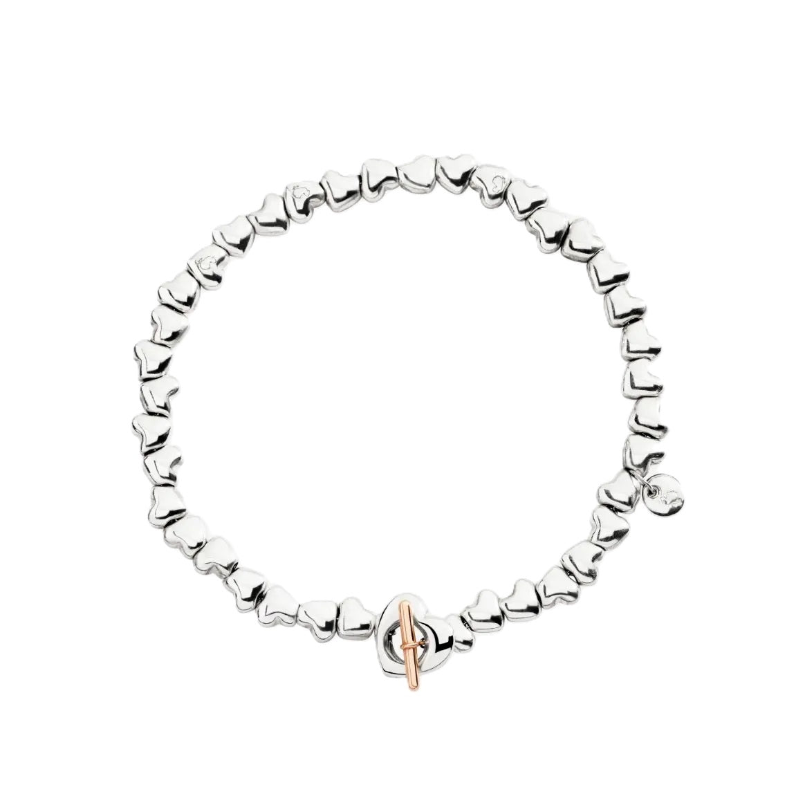 BRACCIALI DODO MOD. DBC5000HEART0009AL silver heart bracelet with clasp
