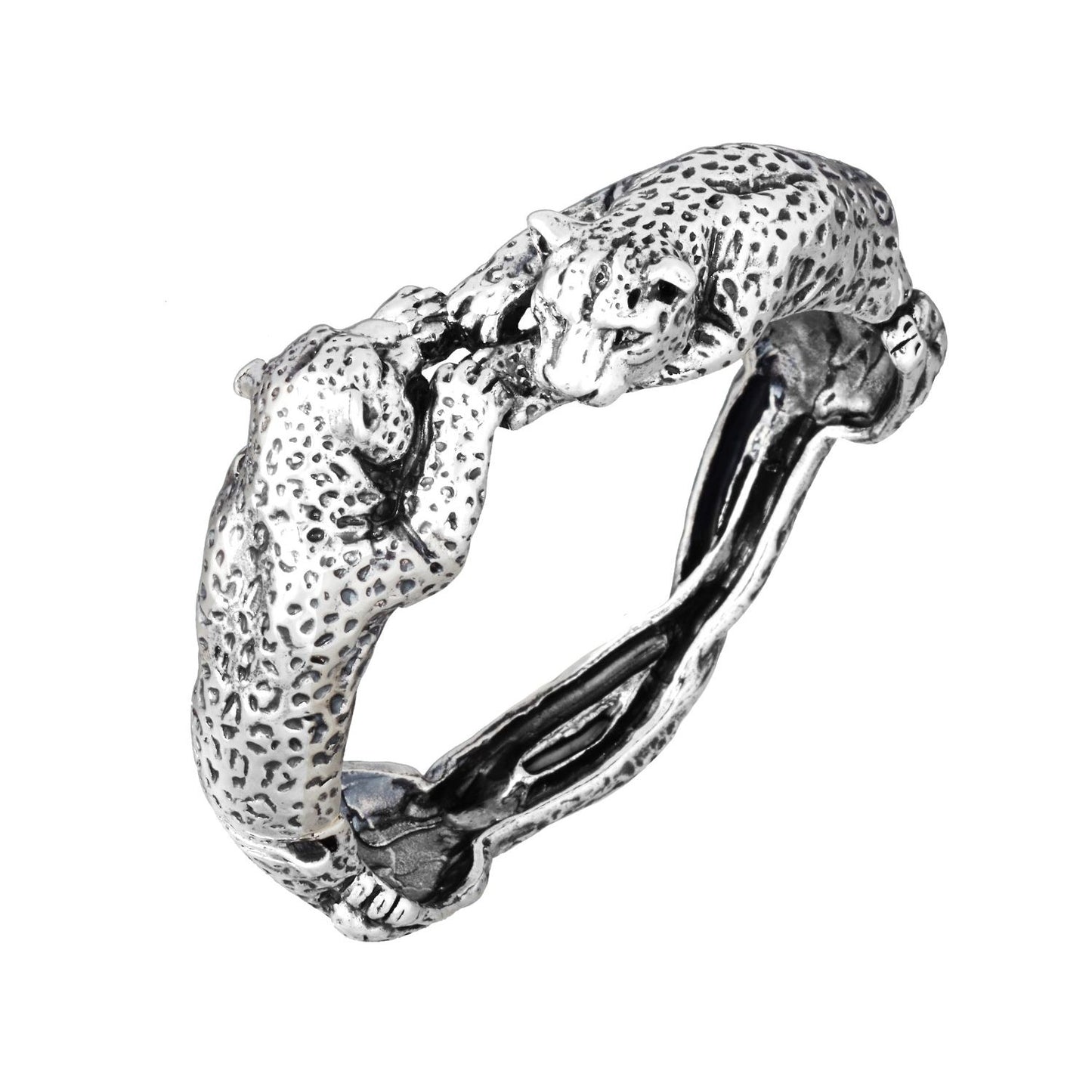 BRACCIALI RASPINI MOD. 12271 silver bracelet with panther design