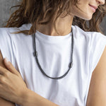 Woman wearing BREIL JEWELS Mod. TJ2938 bracelet in official packaging for ladies