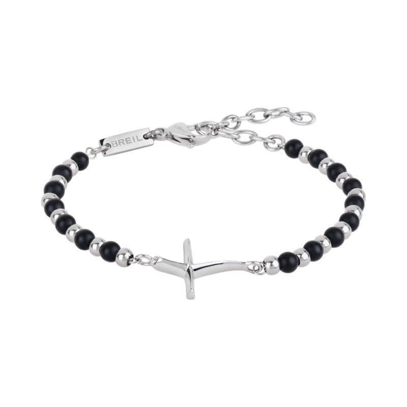 BREIL JEWELS Mod. TJ2989 gent bracelet with silver 925° beads, packaged in official box, quartz analog movement, water resistant 10 ATM