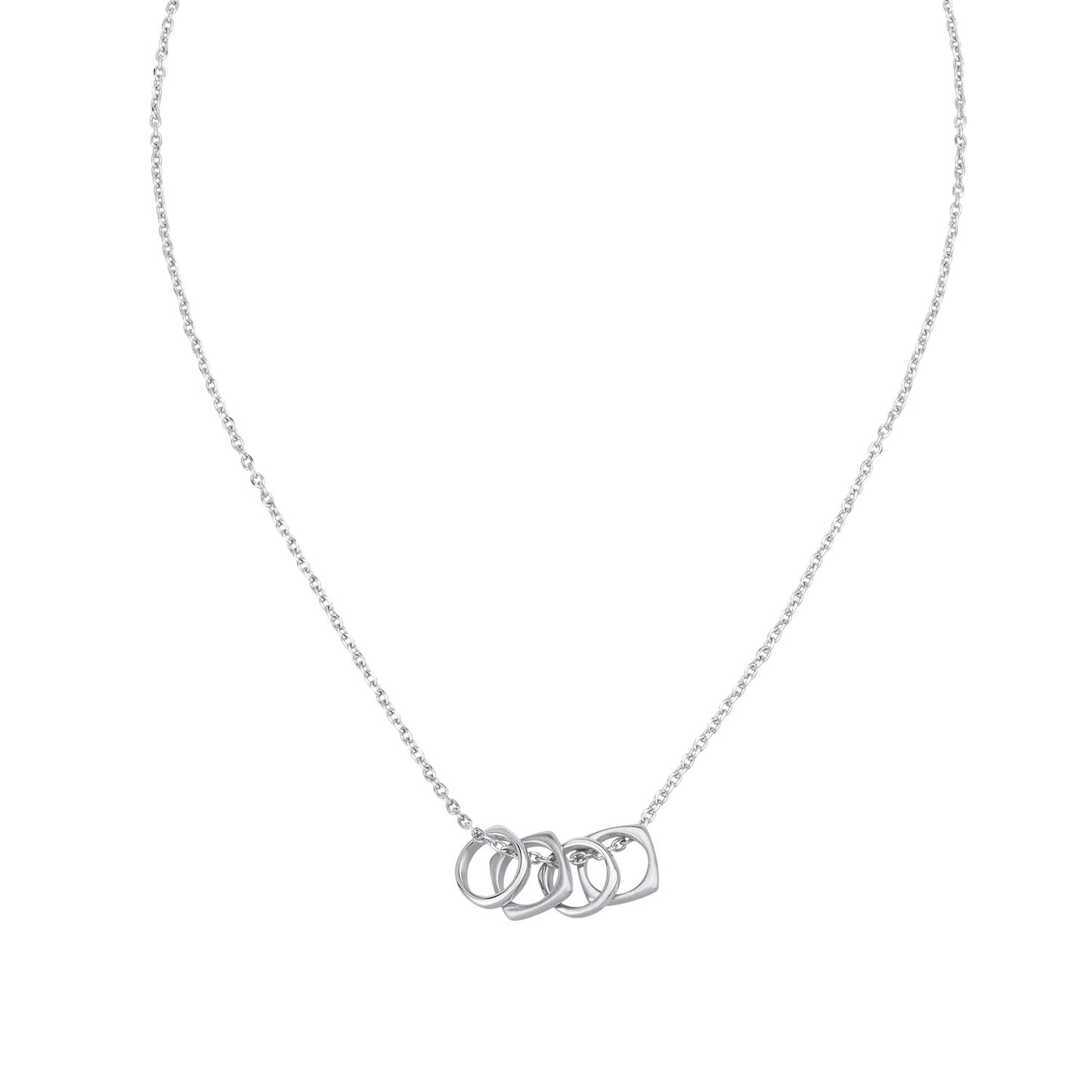 Silver necklace BREIL JEWELS Mod. TJ3165 for ladies, 925° silver, multifunctional, in official box, water resistant 3 ATM