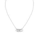 Silver necklace BREIL JEWELS Mod. TJ3165 for ladies, 925° silver, multifunctional, in official box, water resistant 3 ATM