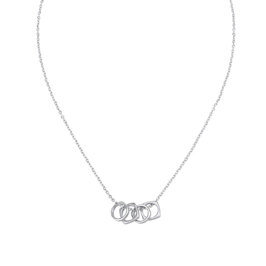 Silver necklace BREIL JEWELS Mod. TJ3165 for ladies, 925° silver, multifunctional, in official box, water resistant 3 ATM