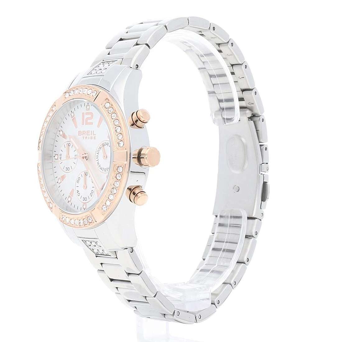 BREIL Mod. C watch for ladies, 36mm quartz, 5 ATM water resistant, mineral dial, gold-tone accents, in official box packaging.