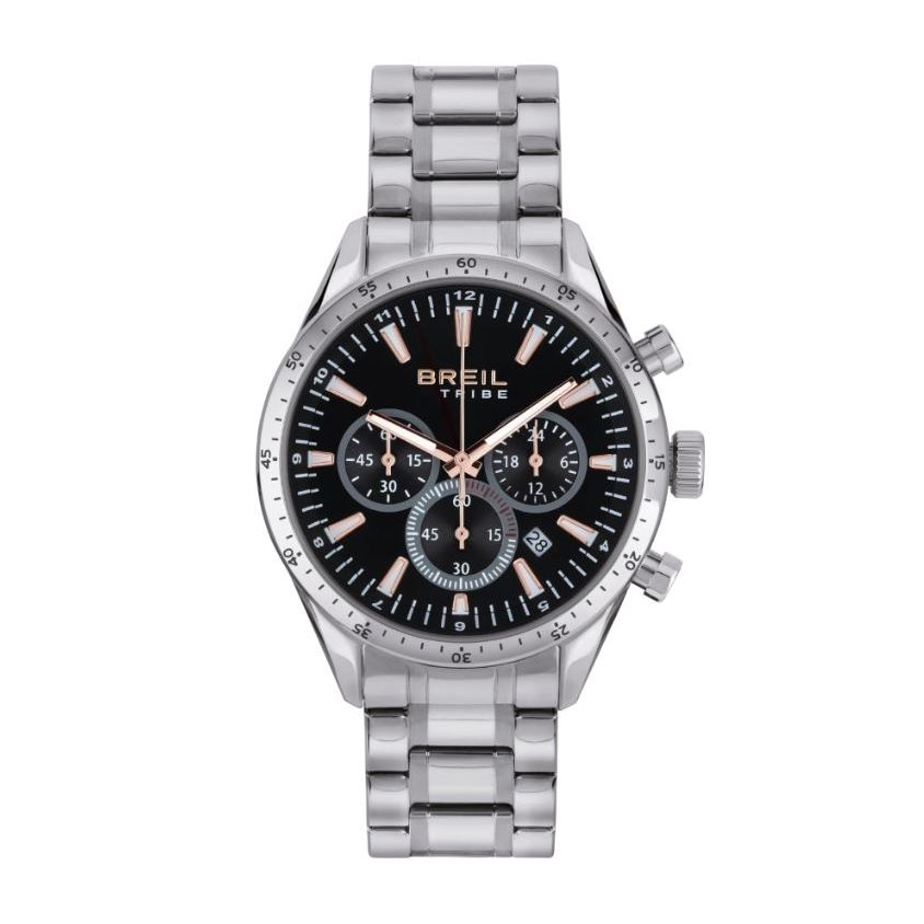 BREIL Mod. EW0657 gent's quartz analog watch, water resistant to 5 ATM, with a 42mm silver 925° bracelet and mineral dial.