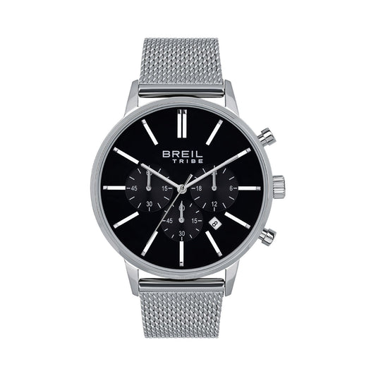 BREIL TRIBE Mod. EW0509 gent quartz watch with analog display, 3 ATM water resistance, 42mm case, mineral dial, and calendar function.