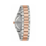 Side view of BULOVA Mod. SURVEYOR watch with two-tone metal bracelet