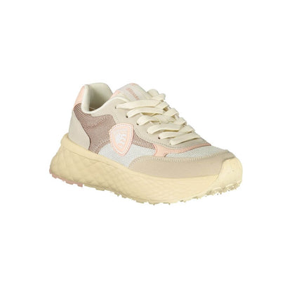 Blauer Beige Polyester Women Sneaker