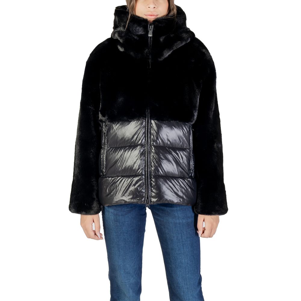 Blauer Black Polyester Coat 1728,71956299936,Black,Blauer,Clothing,Coats - Jackets & Coats - Clothing,IT42|M,Jackets & Coats - Clothing,New with tags,Women