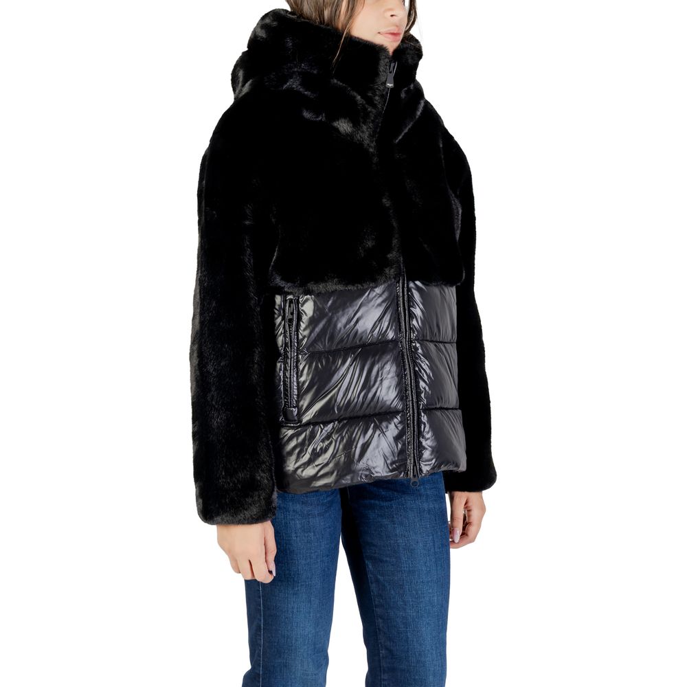 Blauer Black Polyester Coat 1728,71956299936,Black,Blauer,Clothing,Coats - Jackets & Coats - Clothing,IT42|M,Jackets & Coats - Clothing,New with tags,Women