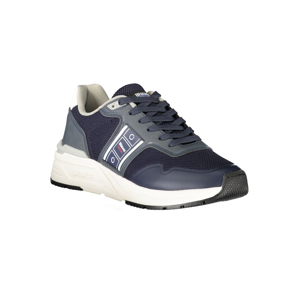Blauer Blu Polyester Men Sneaker 1728,67403481248,Athletic - Sneakers - Shoes,Blauer,Blue,EU40/US7,EU41/US8,EU42/US9,EU43/US10,EU44/US11,EU45/US12,Men,New with tags,Shoes,Sneakers - Shoes