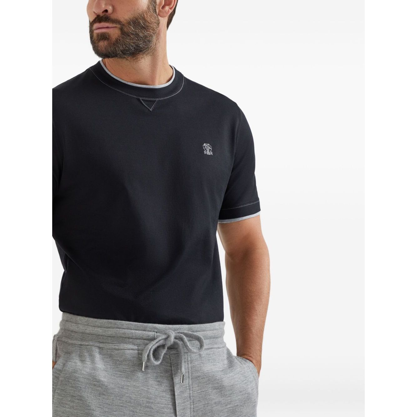 Brunello Cucinelli Contrast-stitching T-shirt