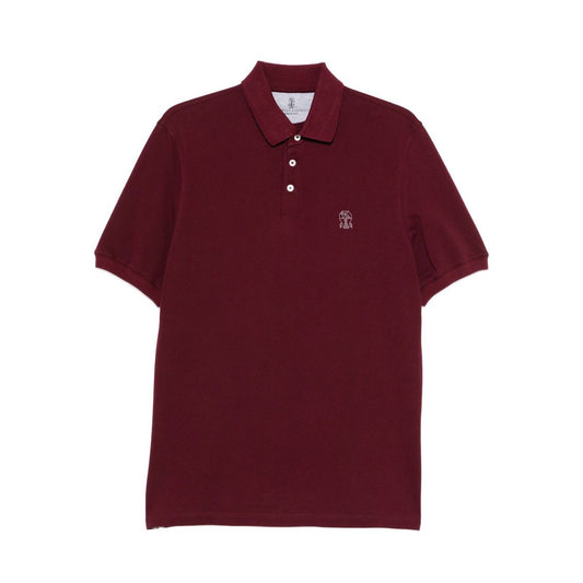 Brunello Cucinelli Embroidered cotton polo shirt Topwear