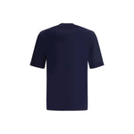 Back view of Brunello Cucinelli Monochrome T-Shirt with high ribbed crew neck and turned-up hem in versatile design.