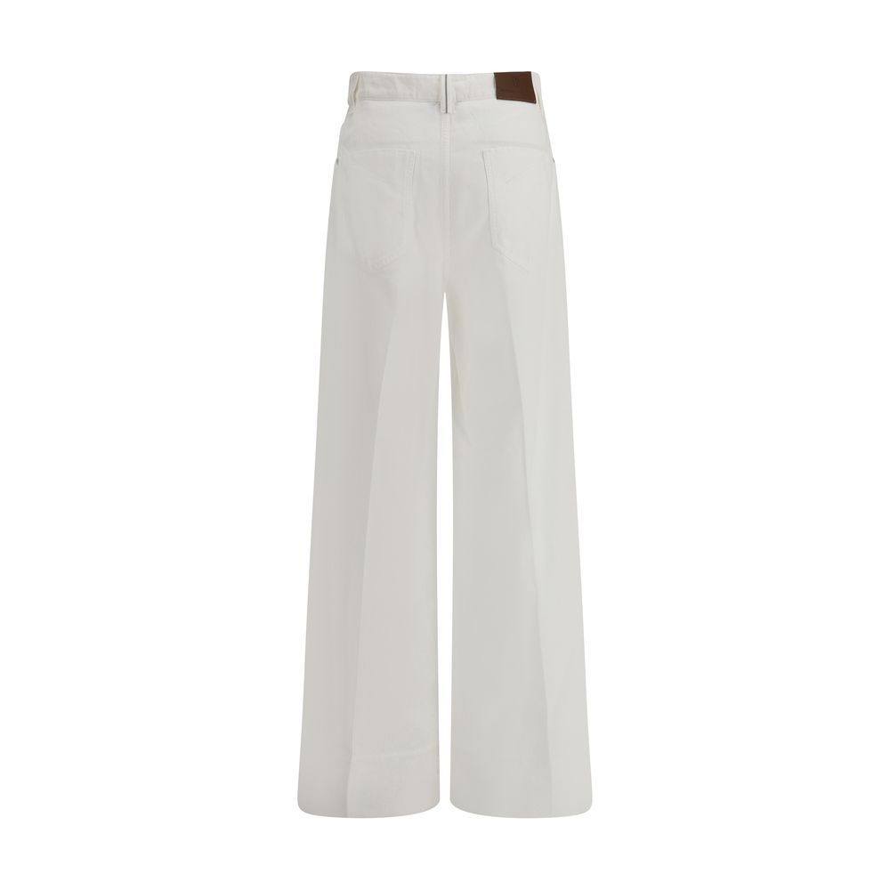Brunello Cucinelli White Cotton Jeans Denim