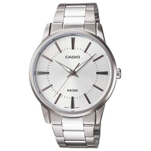 CASIO COLLECTION Mod. 3 H - ARGENTEE gent's wristwatch, stainless steel case, quartz movement, mineral dial, water resistant 5 ATM.