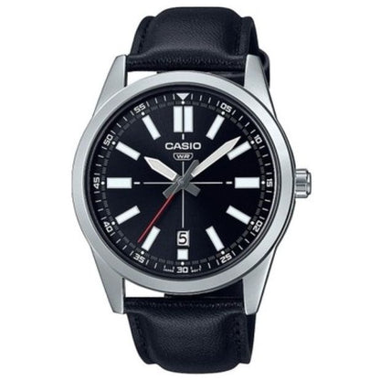 CASIO COLLECTION Mod. CASUAL DATE - LEATHER. BLACK Category - Watches,Gent Ready stocked Watches,Men,READY STOCKED WATCHES,Watches - Accessories,Wristwatch