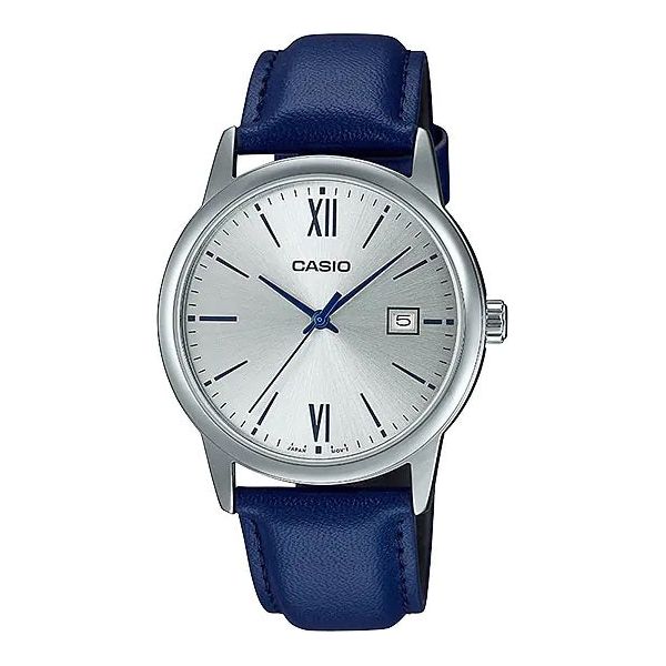 CASIO COLLECTION Mod. DATE. LEATHER - SILVER Category - Watches,Gent Ready stocked Watches,Men,READY STOCKED WATCHES,Wristwatch