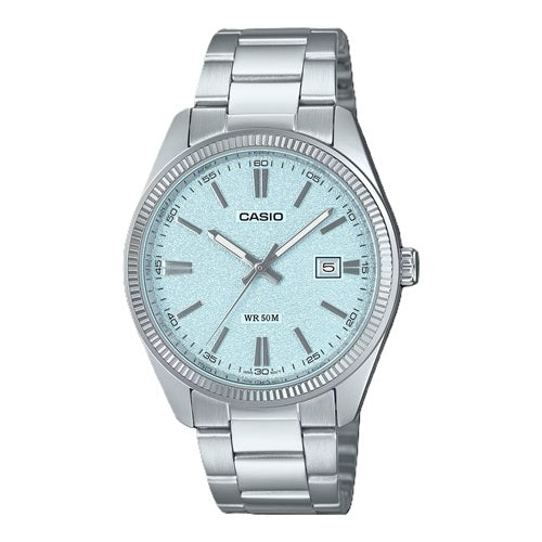 CASIO COLLECTION Mod. DATE - LIGHT BLUE, MATTE DIAL Gent,READY STOCKED WATCHES,Wristwatch