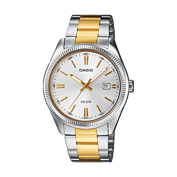 CASIO COLLECTION Mod. DATE. STEEL&GOLD - CHAMPAGNE
