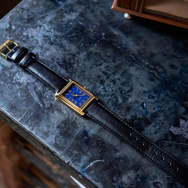 CASIO COLLECTION Mod. LADY TANK. GOLD. LEATHER - BLUE