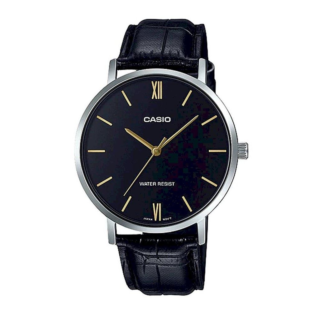 CASIO COLLECTION Mod. MINIMAL. LEATHER - BLACK Category - Watches,Gent Ready stocked Watches,Men,READY STOCKED WATCHES,Wristwatch