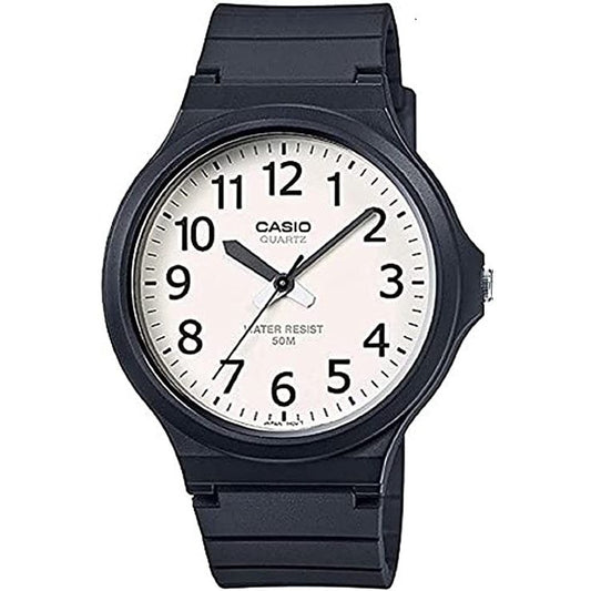 Alt Tag: CASIO COLLECTION Mod. SIMPLE - WHITE unisex quartz wristwatch, 5 ATM water resistant, resin case and strap, in official box.