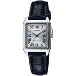 CASIO COLLECTION Mod. TANK. LEATHER - SILVER WATCHES