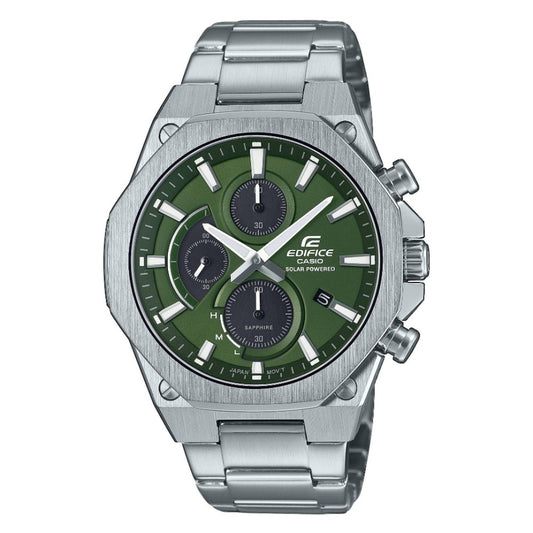 CASIO EDIFICE Mod. CHRONOGRAPH SLIM SAPPHIRE - GREEN New! Gent,READY STOCKED WATCHES,Wristwatch