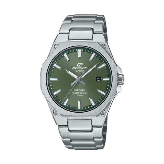 CASIO EDIFICE Mod. CLASSIC SLIM GREEN FOREST Gent,READY STOCKED WATCHES,Wristwatch