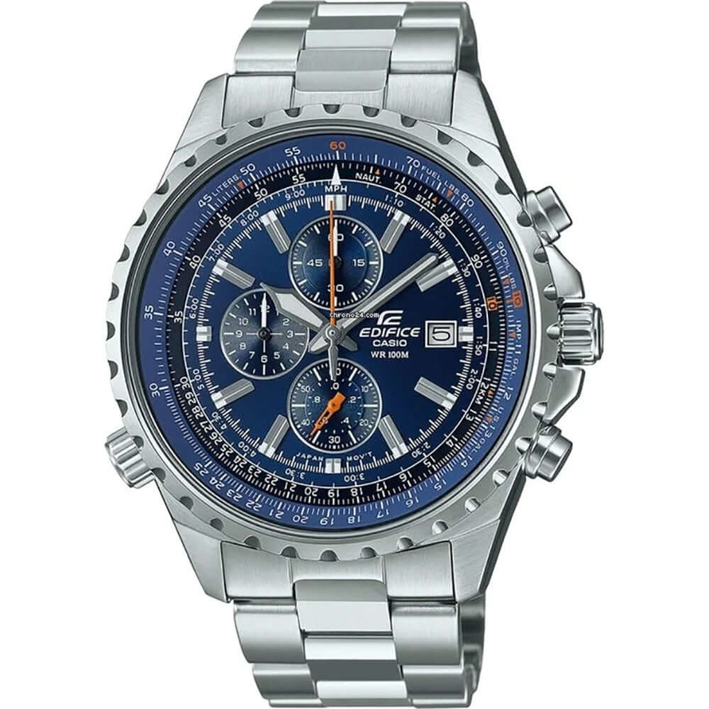 CASIO EDIFICE Mod. SLIDE RULE XL CHRONO - BLUE Category-Watches,Gent Ready stocked Watches,Men,READY STOCKED WATCHES,Wristwatch
