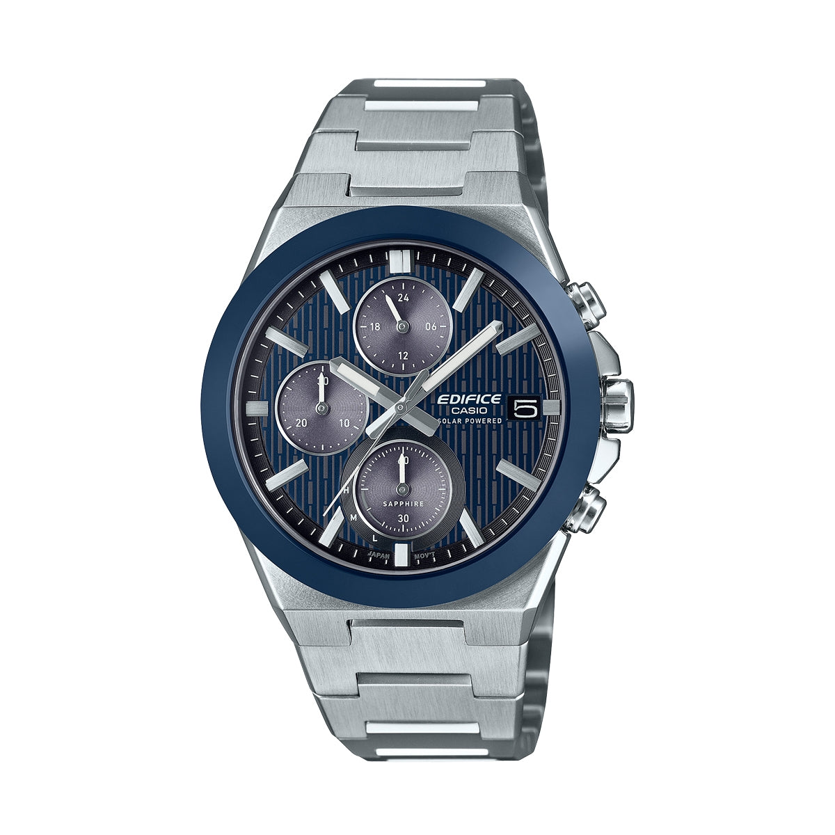 CASIO EDIFICE Mod. SOLAR POWERED CHRONOGRAPH - BLUE-0