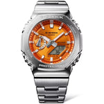 CASIO G-SHOCK Mod. OAK G-STEEL VIVID ORANGE wristwatch with stainless steel and resin case, quartz movement, water-resistant up to 20 ATM.