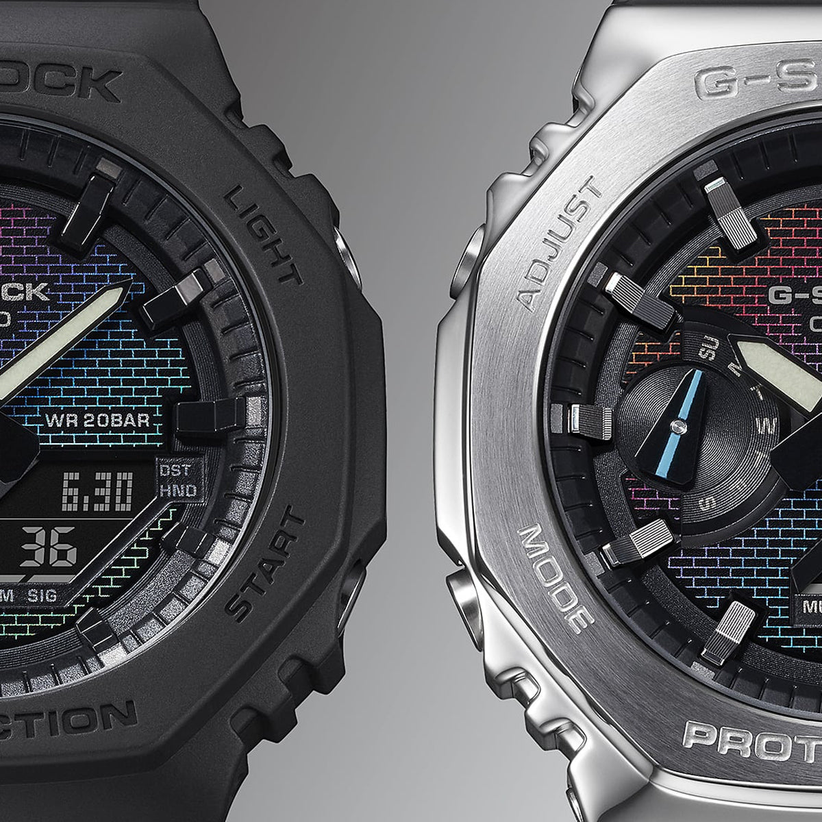 CASIO G-SHOCK Mod. OAK - RAINBOW BRICK WALL SERIE WATCHES