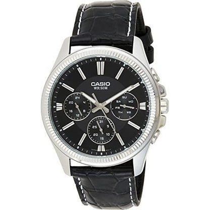 CASIO Mod. DAY DATE MULTIFUNCTION. LEATHER - BLACK