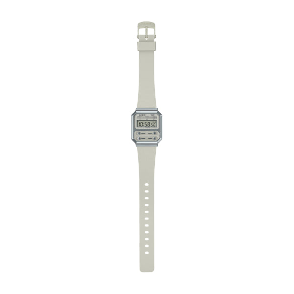 CASIO VINTAGE Mod. EDGY COLLECTION - CREAM ***SPECIAL PRICE*** unisex wristwatch with resin case and silicone strap, mineral dial