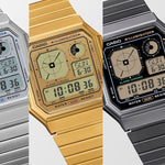 CASIO VINTAGE Mod. RETRO FUTURE EDGY COLLECTION - FULL BLACK WATCHES