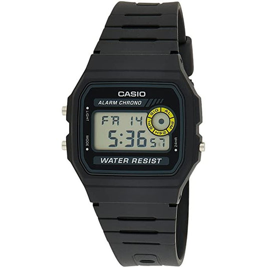 CASIO VINTAGE Mod. YOUTH - BLACK wristwatch, unisex, 3 ATM water resistance, 32 mm resin case and strap, quartz movement, multifunction.