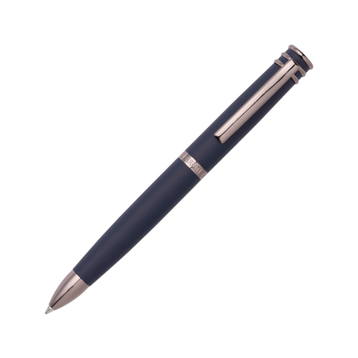 CERRUTI WRITING FASHION ACCESSORIES Mod. NSR2874N luxury pen in black and silver design.