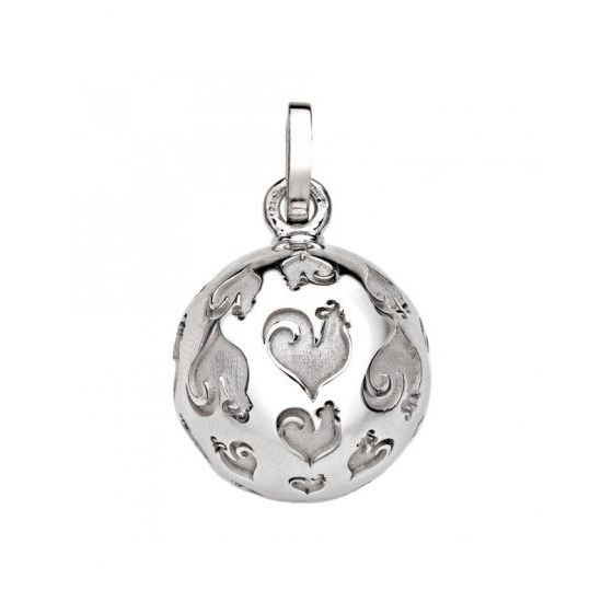 CHARMS CHANTECLER MOD. 29413 silver pendant with intricate heart designs and central heart motif.