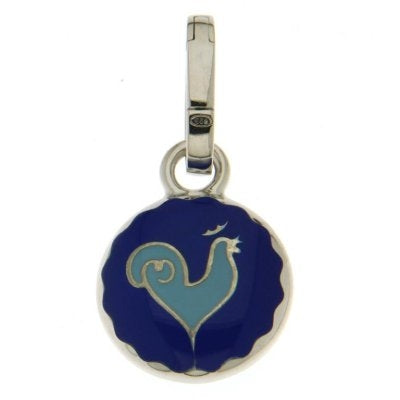 CHARMS CHANTECLER MOD. 32315 - Silver and blue charm with rooster design.