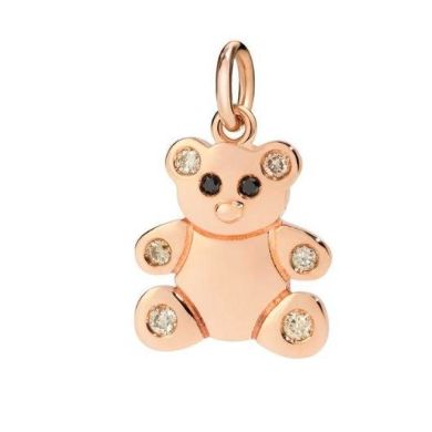 Gold teddy bear charm pendant, unisex accessory. CHARMS DODO MOD. DMB7049TBEARDBX9R ciondolo.